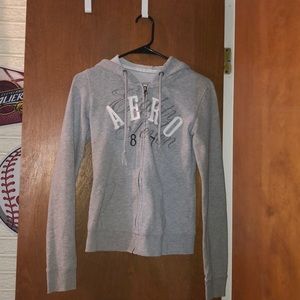 grey, aeropostale, full zip hoodie